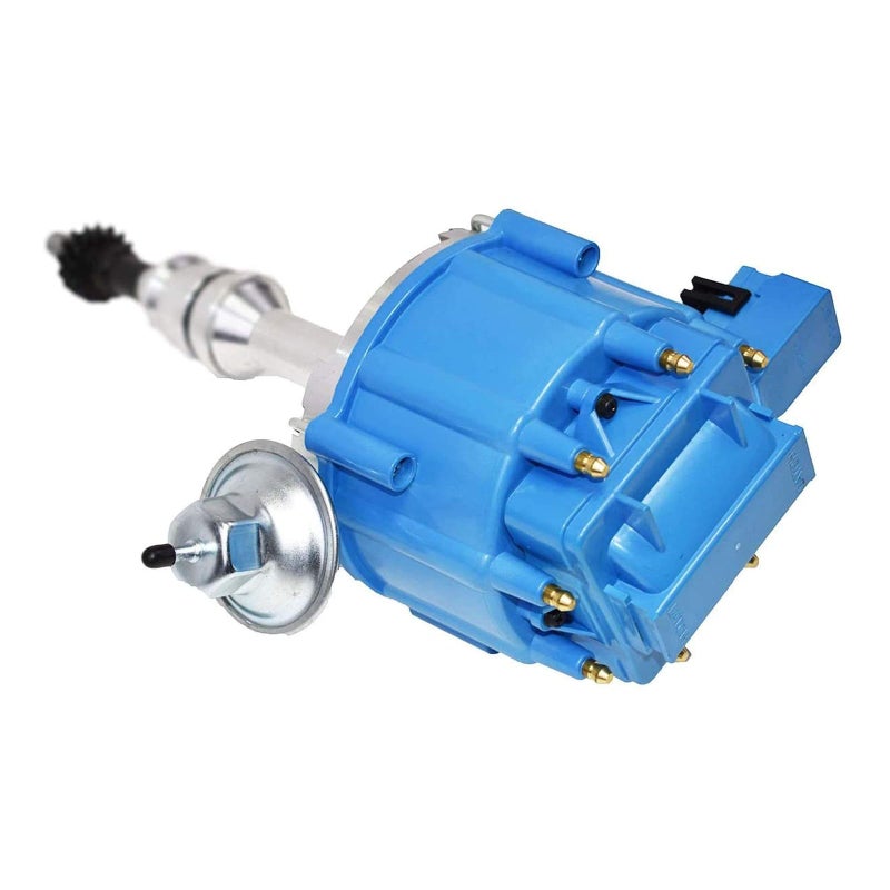 A-Team Performance HEI 8-Cylinder Distributor - Blue Cap, Standard Packaging - One-Wire Install & Coil Wire - 65K-Volt Coil & Vacuum Cap - Compatible with Ford 351C, 351M, 400M, 429 & 460 Engines - Image 3
